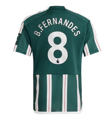 Manchester United Bruno Fernandes #8 Vieraspaita 2023-24 Lyhyet Hihat